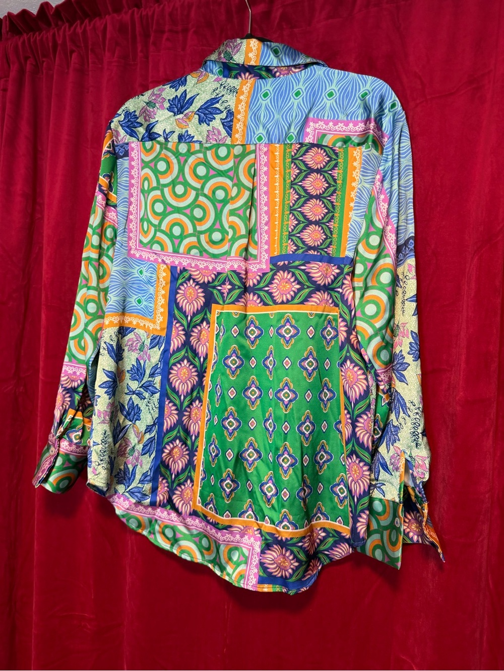 Rachel Zoe Multi-Color Patterned Button-Up Shirt - Picture 6 of 7